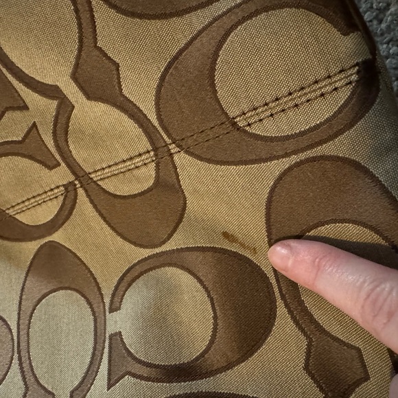 Coach Brown and Orange Signature Tote - Picture 6 of 7